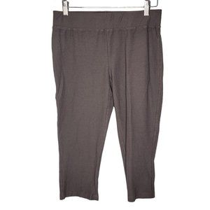Eileen Fisher XS‎ Brown Cropped Crepe Women's Elastic Stretch Pants